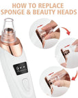 5 in 1 Electric Blackhead Acne Oil Remover Vacuum Suction Face Pore Cleaner Machine