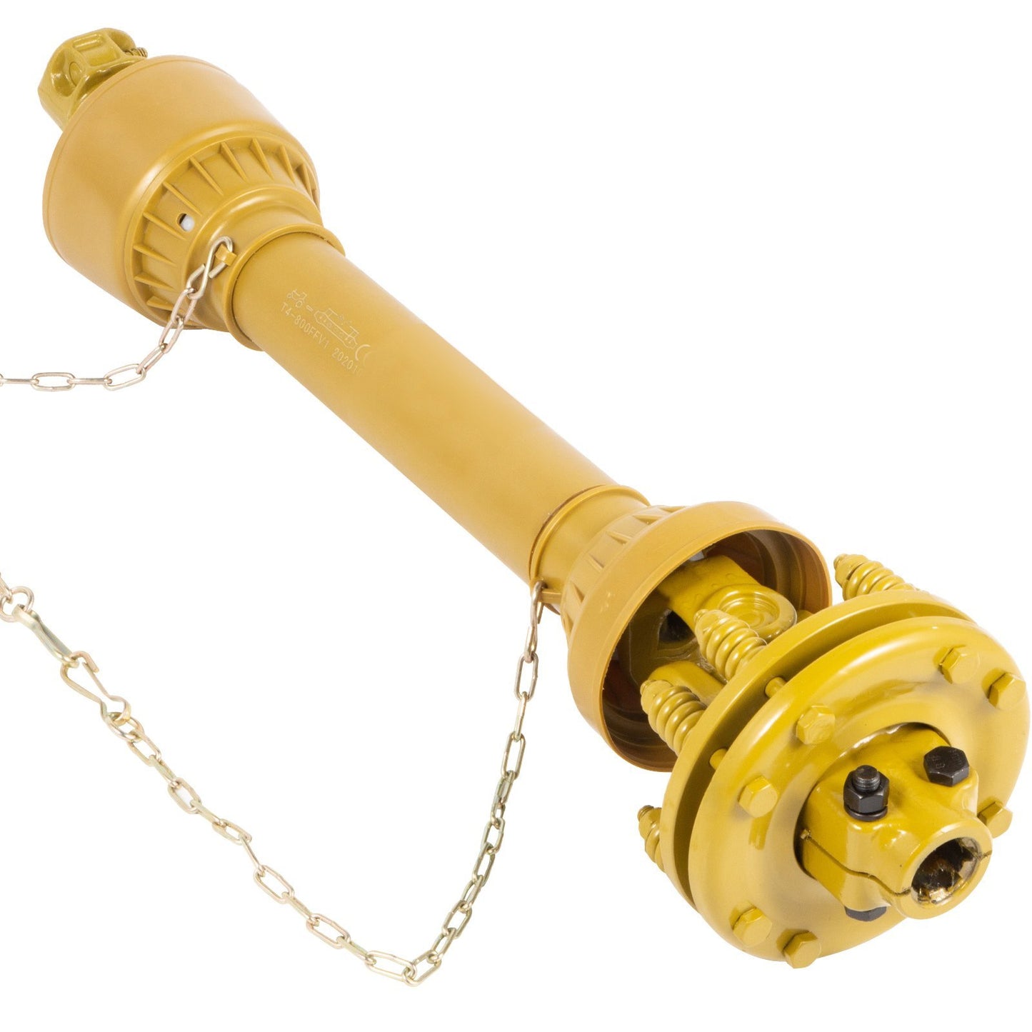 VEVOR PTO Shaft, PTO Drive Shaft, 6 Spline Both Ends PTO Driveline Shaft, Series 4 Tractor PTO Shaft, Brush Hog PTO Shaft, Yellow PTO Shaft WSlip Clutch For Bush Hog Finish Mower