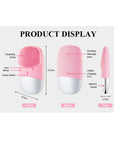 3-in-1 Sonic Silicone Facial Cleansing Brush (Blue) - Deep Cleanse, Enhance Absorption & Massage