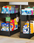Under Sink Organizer 2 Pack – Hanging Storage Shelf for Kitchen & Bathroom