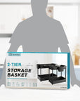 Under Sink Organizer 2 Pack – Hanging Storage Shelf for Kitchen & Bathroom