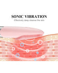 3-in-1 Sonic Silicone Facial Cleansing Brush (Blue) - Deep Cleanse, Enhance Absorption & Massage