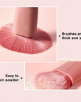 Portable Makeup Brush Set 5pc – With Mirror & Travel Case, Pink
