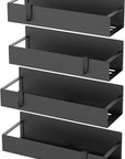Magnetic spice rack organizer set for refrigerator and oven