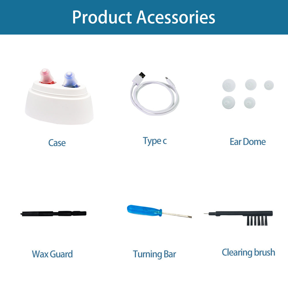 Intelligent New Style Hearing Aid CIC Hearing Aid Rechargeable Sound Amplifier Digital Hearing Aids Invisible Earphone For Deafness Audifono