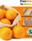Reusable Produce Bags 6 Pack – Cotton Mesh Grocery Bags for Fruits & Vegetables
