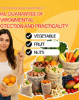 Reusable Produce Bags 6 Pack – Cotton Mesh Grocery Bags for Fruits & Vegetables
