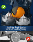 Electric Citrus Juicer Machine – Double Head with Built-in Fruit Cutter