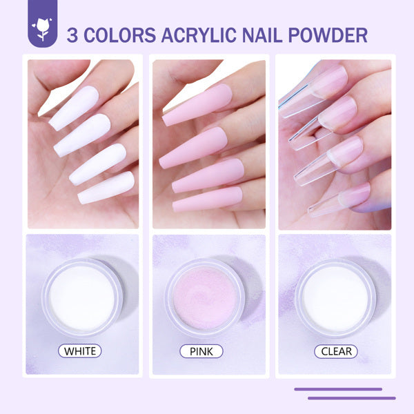 Acrylic Nail Polish Kit, Including Everything For Beginners, Professional Nail Primer Kit