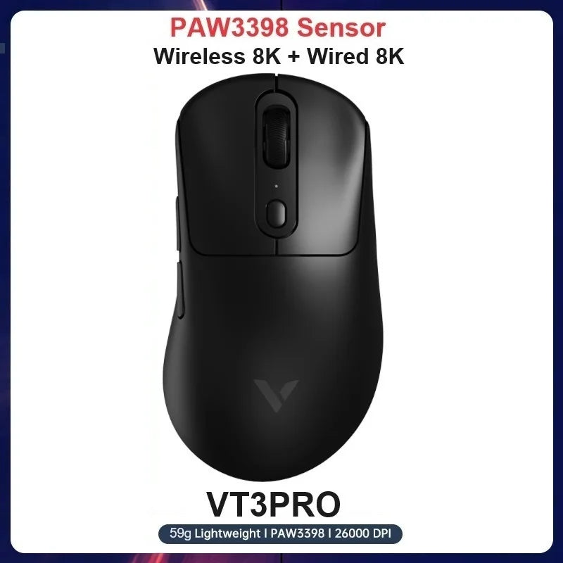 Rapoo VT1PRO/VT1PRO MA/VT3PRO/VT3PRO Max Wireless Gaming Mouse 8KHz Polling Rate 26000/30000 DPI 59g Lightweight Optical Sensor