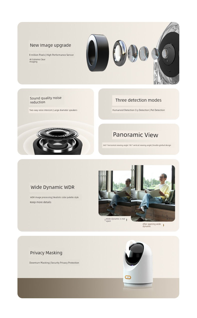 MIJIA App HD 360 Degree Panoramic Smart Camera