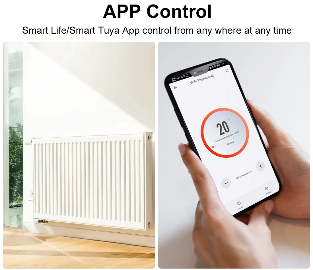 Touch Screen Thermostat Tuya WiFi Smart Remote Controller for Electric Floor Heating Water/Gas Boiler LCD Display Temperature