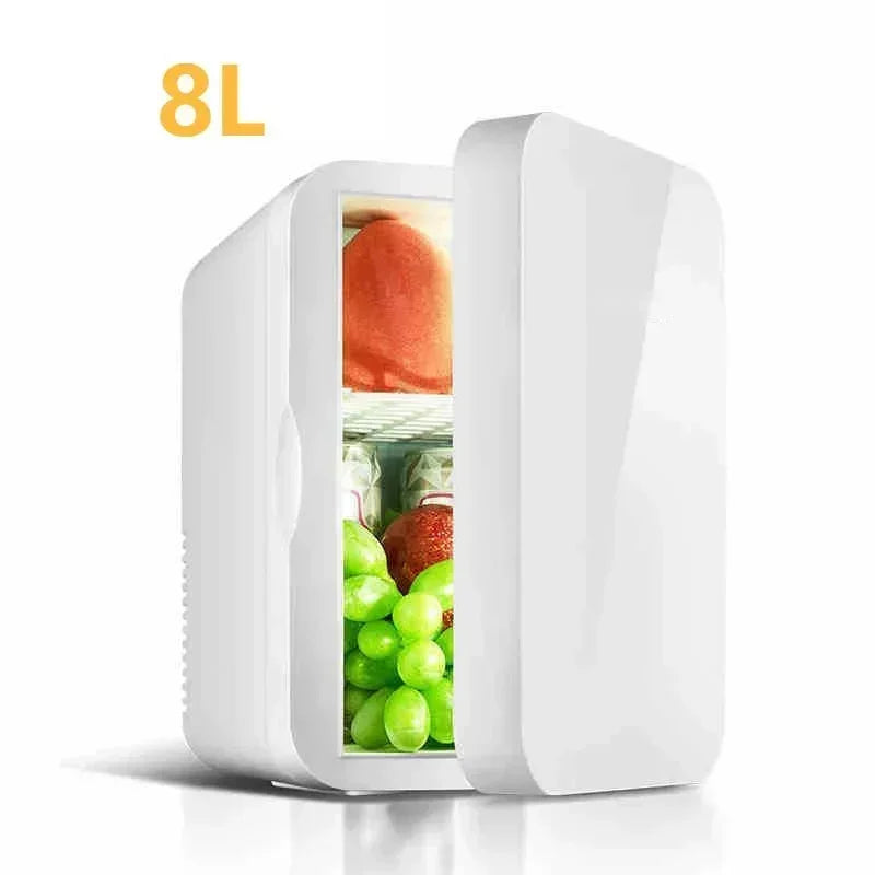 12V 220V 45W~55W 8L Mini Refrigerator Small Family Dormitory Single Door Refrigerator Car Home Dual-purpose Car Refrigerator