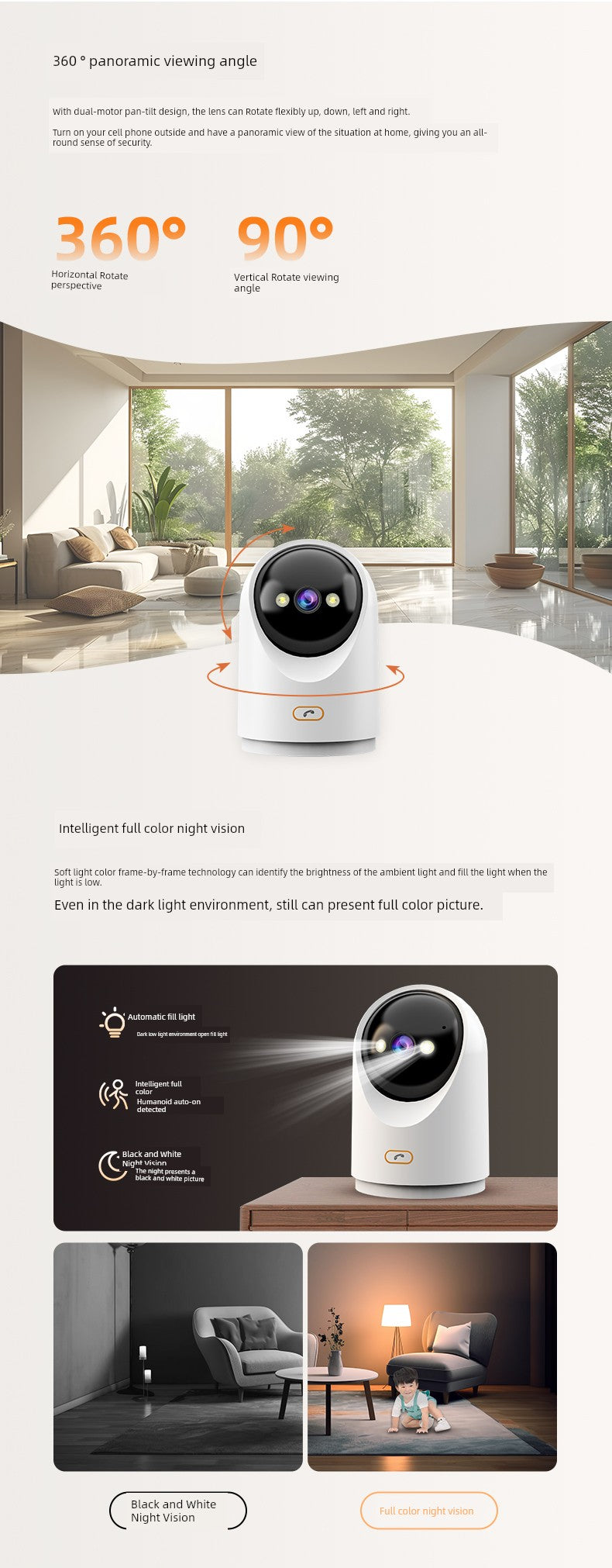 MIJIA App HD 360 Degree Panoramic Smart Camera