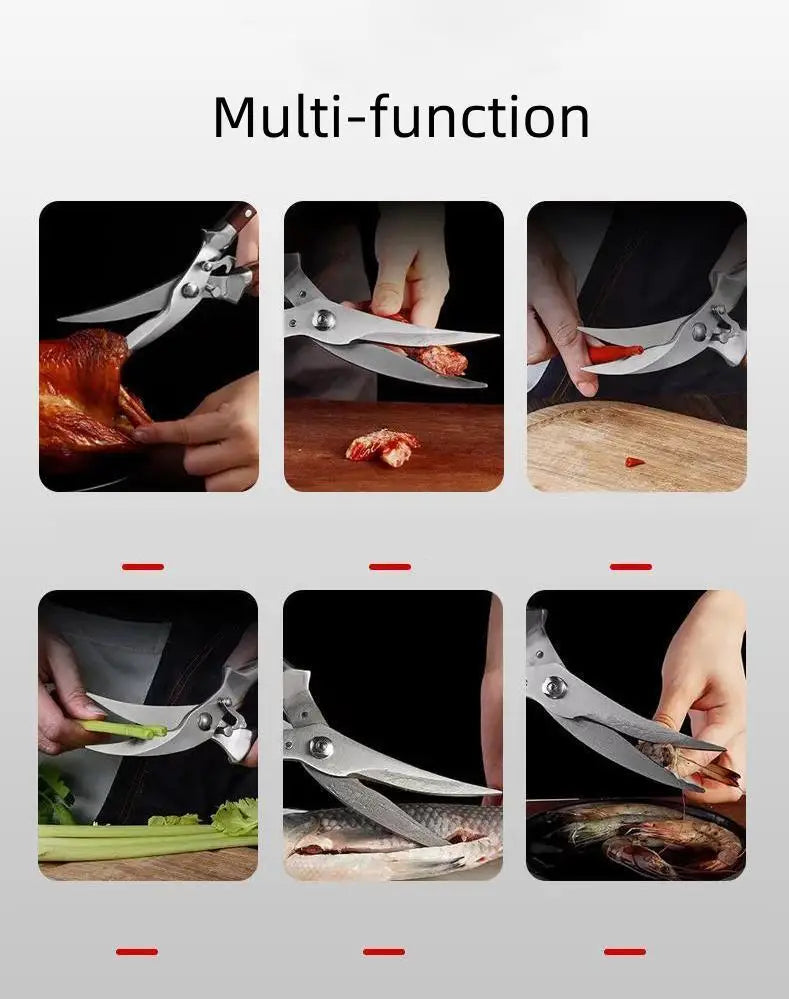 Multifunctional Kitchen Scissors Stainless Steel Cutting Knife For Fish Chicken Bone Cooking Chef Device Gadget Tool Accessories