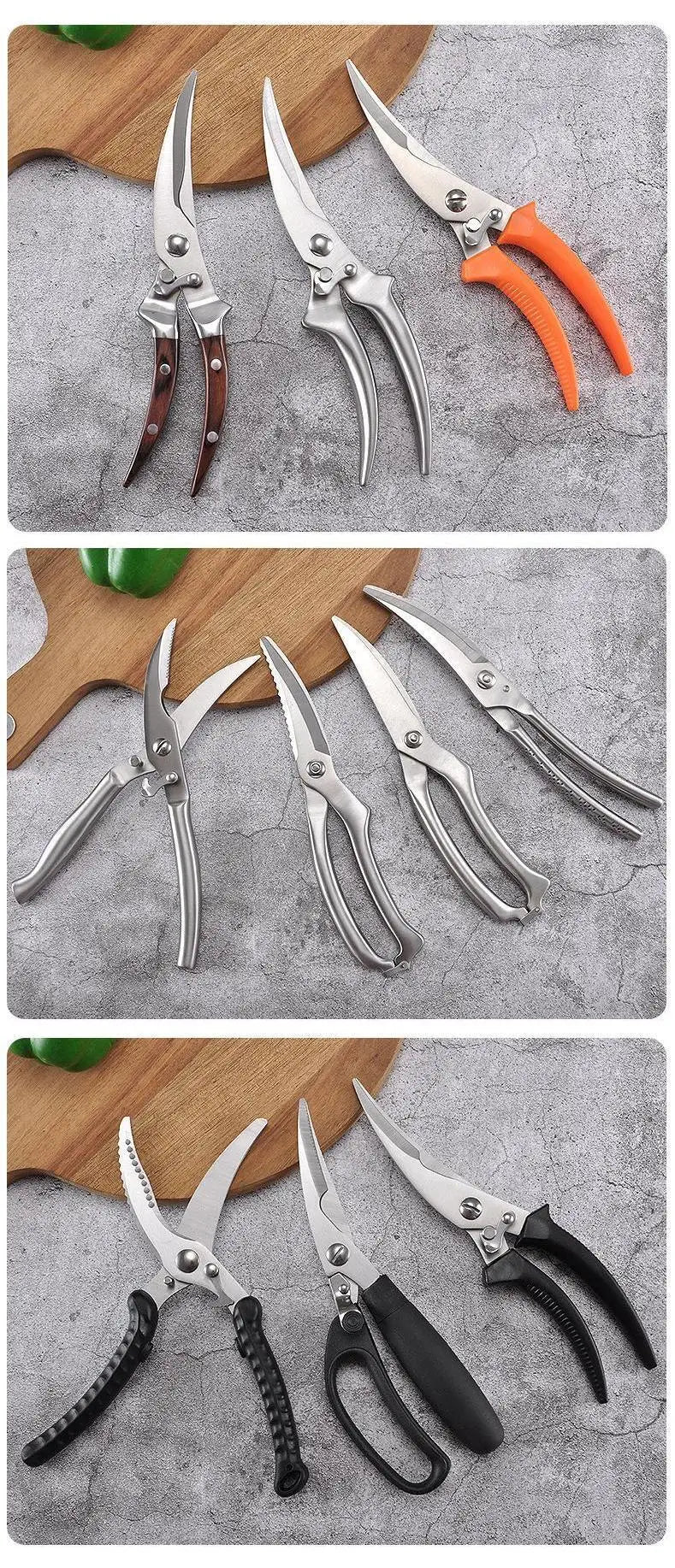 Multifunctional Kitchen Scissors Stainless Steel Cutting Knife For Fish Chicken Bone Cooking Chef Device Gadget Tool Accessories