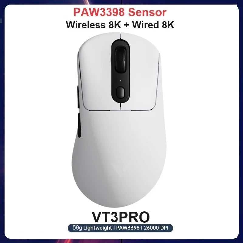 Rapoo VT1PRO/VT1PRO MA/VT3PRO/VT3PRO Max Wireless Gaming Mouse 8KHz Polling Rate 26000/30000 DPI 59g Lightweight Optical Sensor