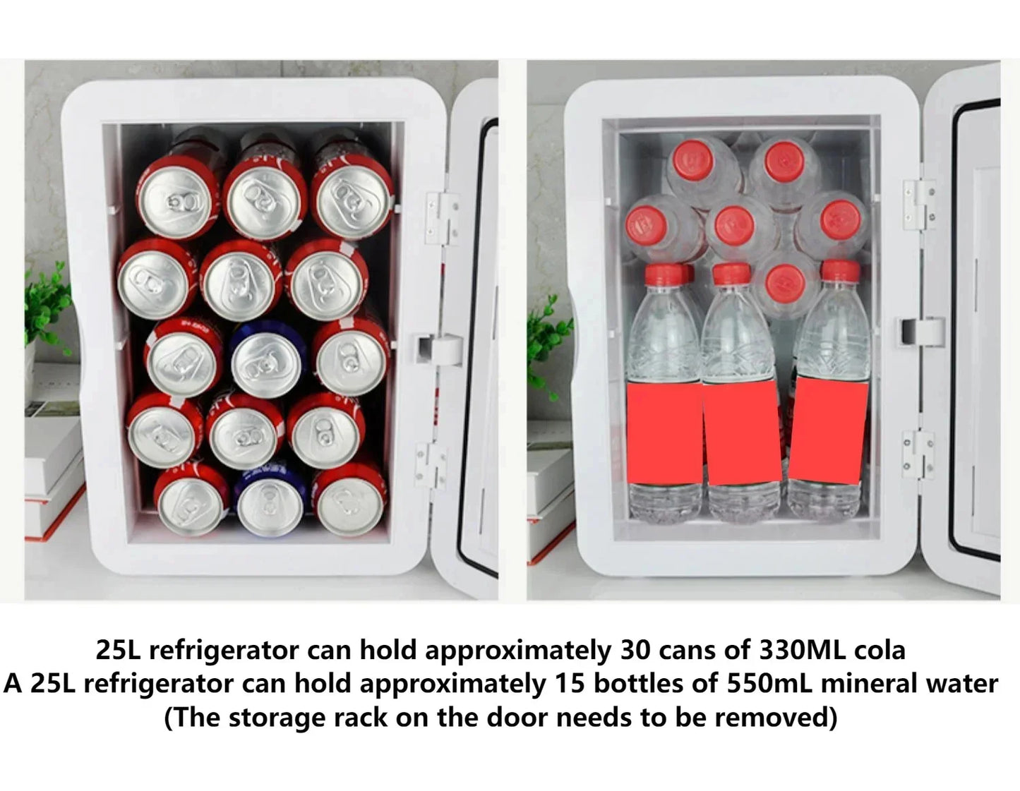 12V 220V 45W~55W 8L Mini Refrigerator Small Family Dormitory Single Door Refrigerator Car Home Dual-purpose Car Refrigerator