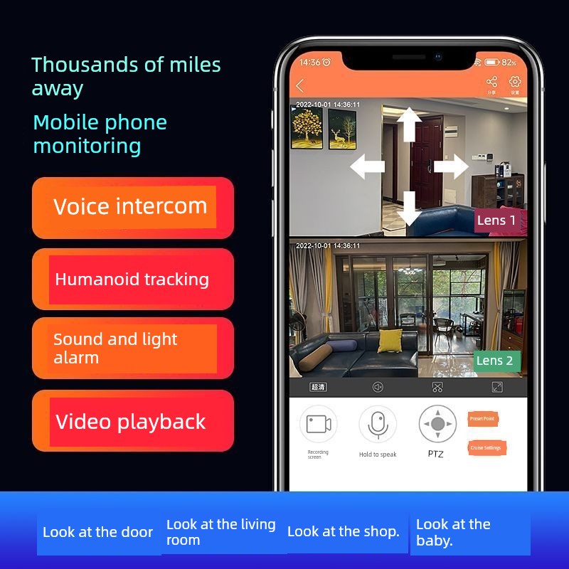 Huawei Zhixuan For Home Camera Mobile Phone Remote Wireless Monitor 360 Degrees No Dead Angle HD Night Vision Photography
