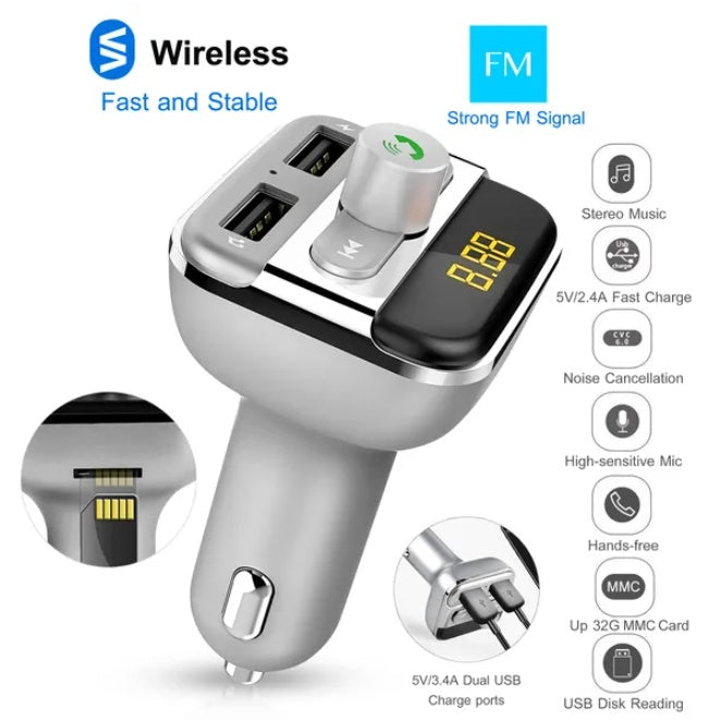 Car Mounted Wireless FM Transmitter
