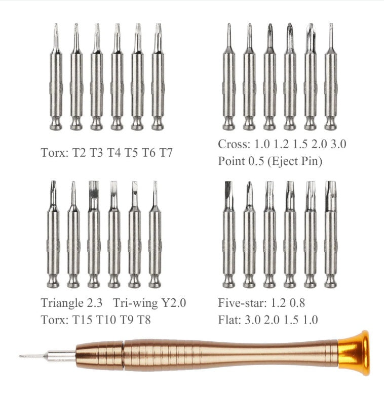 25 In 1 Multipurpose Precision Screwdriver Wallet Kit Repair Tools