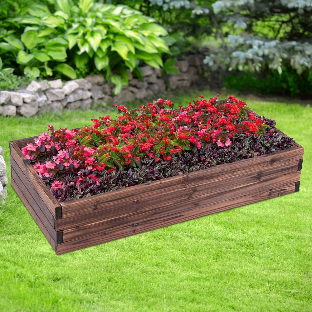 Elevated Wooden Garden Planter Box Bed Kit