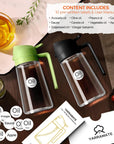 Glass Olive Oil Sprayer 16oz – 2-in-1 Mister & Dispenser Bottle for Cooking