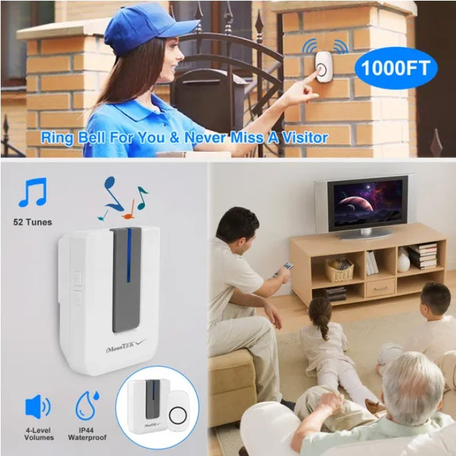 IP44 Waterproof Wireless Doorbell