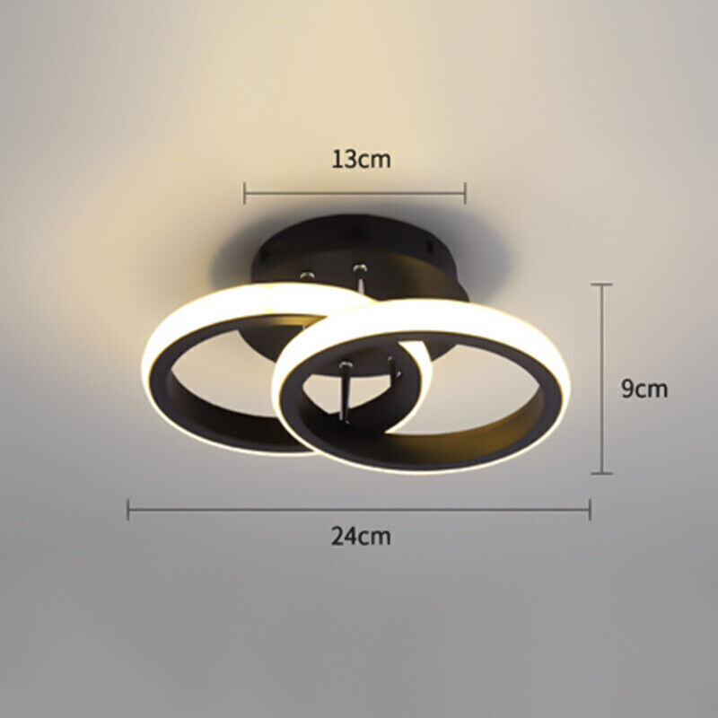 Modern LED Ceiling Light Double Round Pendant Lamp Bedroom Lights Ceiling