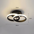 Modern LED Ceiling Light Double Round Pendant Lamp Bedroom Lights Ceiling