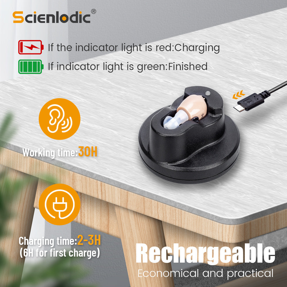 Hearing Aid Rechargeable Hearing Device ITE Ear Hearing Aids for The Elderly Audifonos Sound Amplifier for Deafness