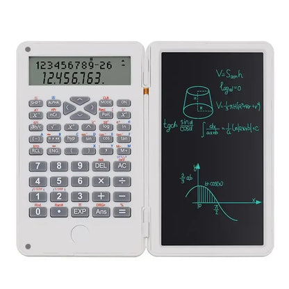 Scientific Calculator 12-Digit Large Display Calculator with Notepad Foldable Calculator with Hand Writing Board for Daily Use