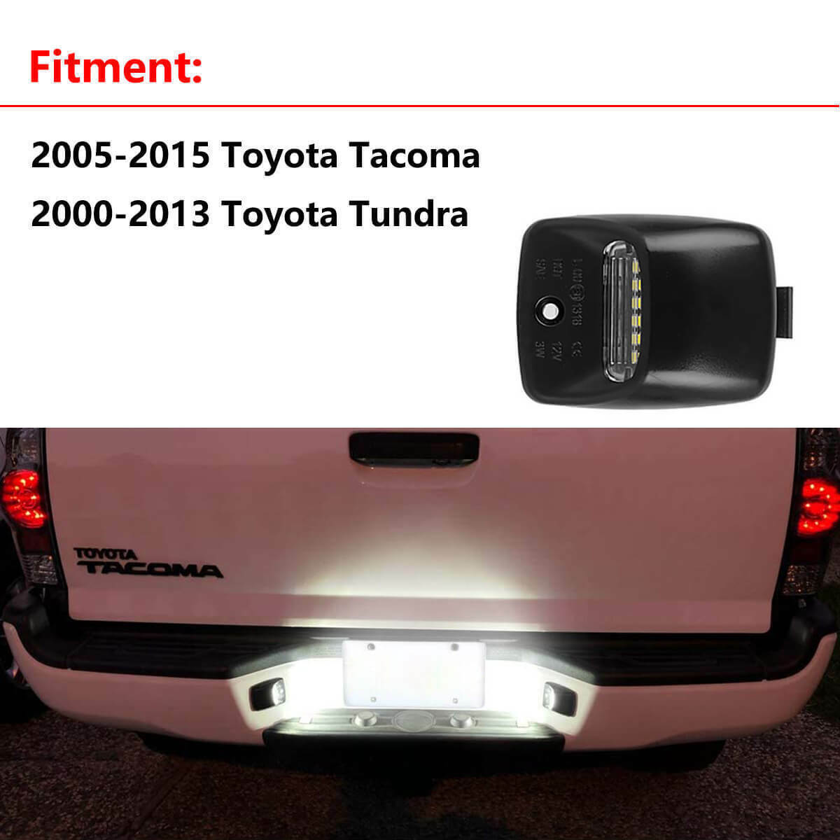 White LED Tag License Plate Light Bulbs Assembly Kit