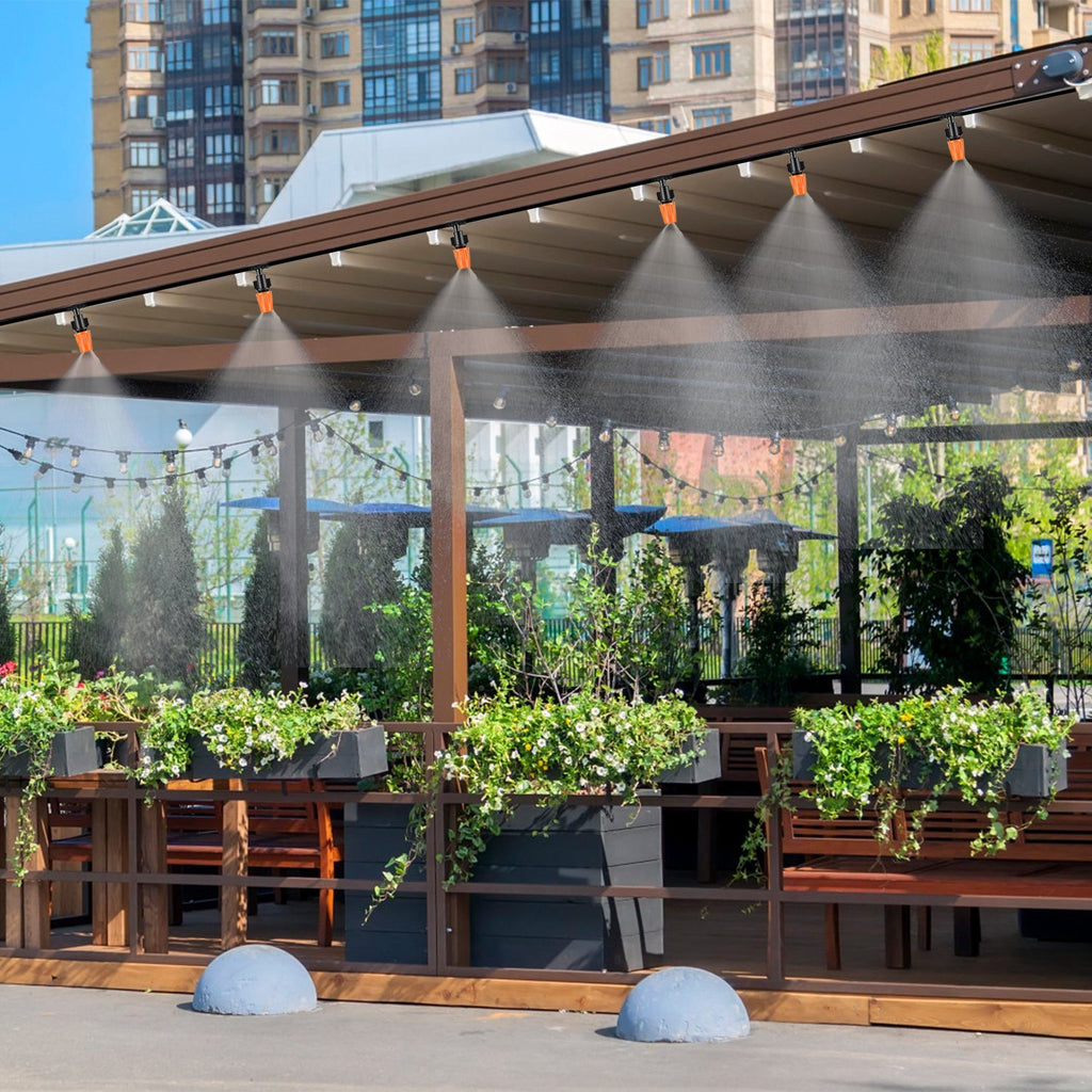 164FT Drip Irrigation Kit Automatic Garden Irrigation System Misting Plant Watering Drip Kit For Garden Greenhouse Flower Bed Patio Lawn