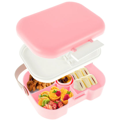 1300ML Portable Lunch Box for Girls School Plastic Picnic Bento Box Microwave Food Box with 5 Compartments Storage Containers