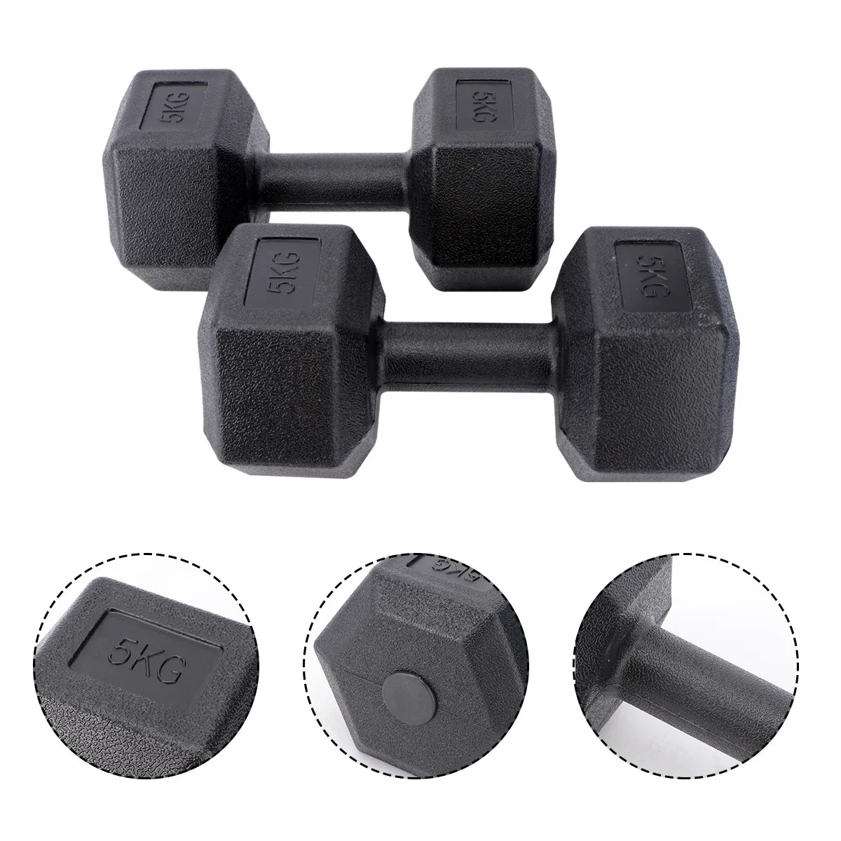 Dumbbell Hand Weight Adjustable Dumbells Rubberized Dumbbells Exercise Fitness Man