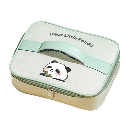 Stainless Steel Thermal Lunch Box with Cutlery Set 2/4/5 Grids Heat Preservation Bento Box Panda for Children School Picnic