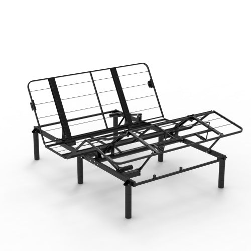 Zero Clearance Adjustable Bed Base Frame Head And Foot Incline Quiet Motor Queen Size Zero Gravity, Dual USB A C Ports