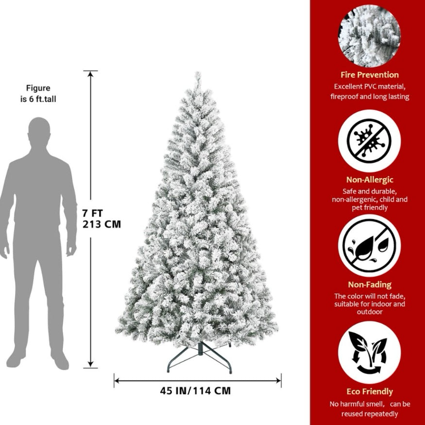 4ft PVC Round Head Flocking Tree