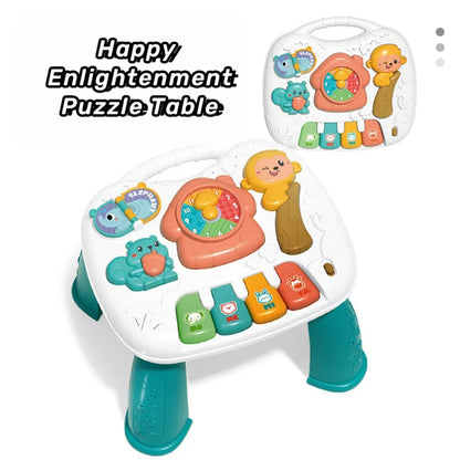 Baby Toddler Activity Table Toys Baby Activity Center Educational Early Learning Table Electronic Organ Musical Table for Kids