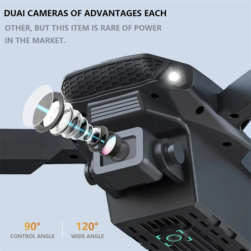 The E88 Dual-camera Drone With Two Batteries Has The Function Of Altitude Hold Mode. It Is Equipped With Dual Lenses And Can Fly Stably.