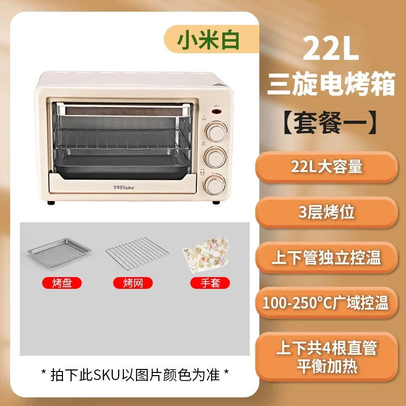 Electric Oven Household Small 22 Liters Multi-Function Large Capacity Baking Oven Automatic Mini Small Oven