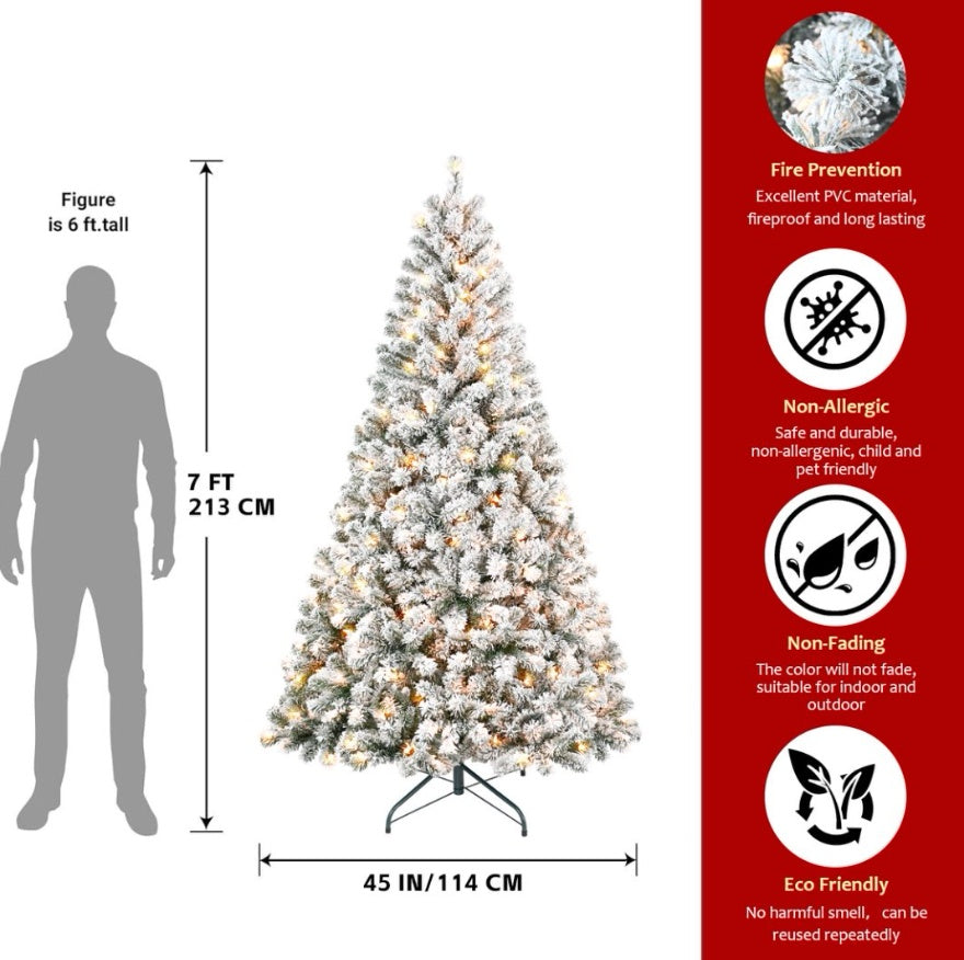 4ft PVC Round Head Flocking Tree