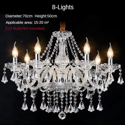 Modern Crystal Chandelier with Luxurious Luster, K9 High-Quality Clear Crystal Lamp, Living Room, Auditorium Decoration Light