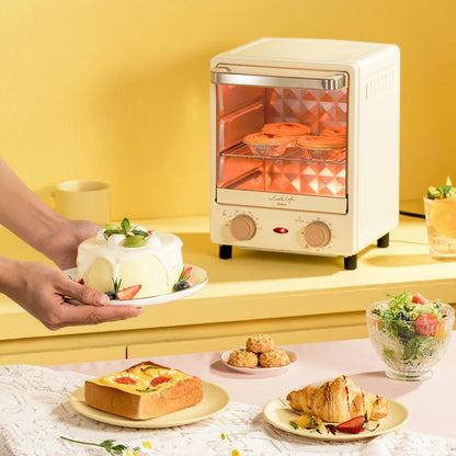 KONKA 12L Mini Vertical Electric Oven Three-Layer Cutebaking Position Multifunctional Oven Explosion-Proof Safe Electric Oven