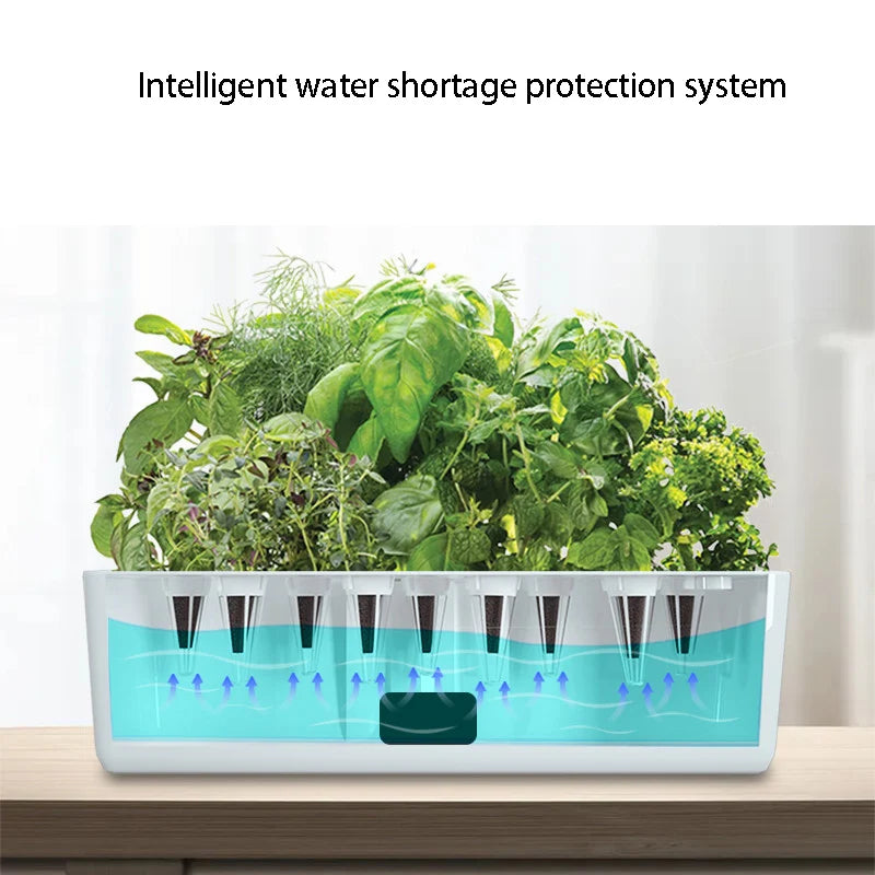 Hydroponics Growing System Indoor Smart Automatic Timer Garden Planter Nursery Pots Height Adjustable 9Pods Indoor Herb Garden