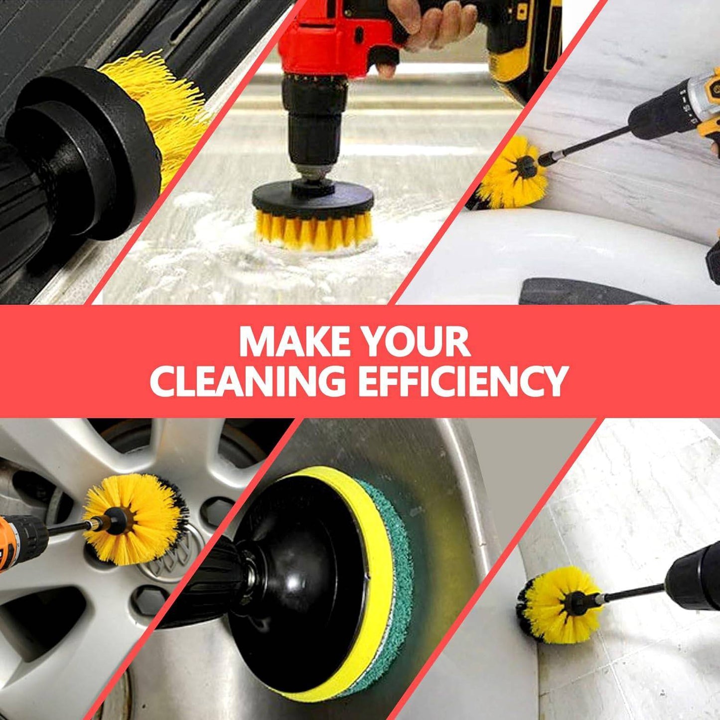 Clean 45-Piece Drill Brush Set Drill Not Include