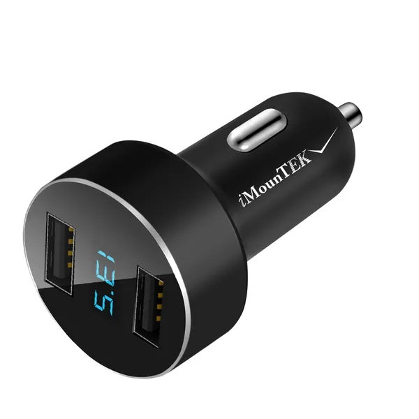 Dual USB Car Charger Adapter Aluminum Alloy Fast Car Charging