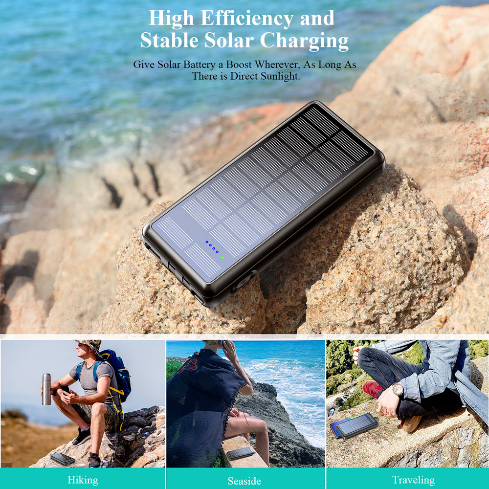 It Comes With Input And Output Dual-wire Solar Power Bank