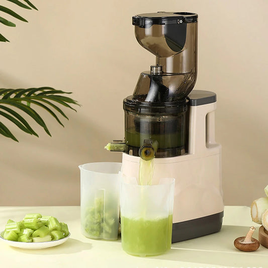 Slow Cold Press Juicer Machines Vegetable and Fruit, 500W Slow Masticating Juicer Machines with 7-Inch Large Feed Chute